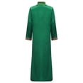 thumbnail image 4 of Moggemol Garçons Tunique Maxi à Manches Longues Dubai Traditionnel Satin Soyeux Faux Fendu Robe Vert Foncé 12, 4 of 7