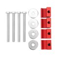 thumbnail image 3 of Tool Box J Hook, Drilling Free Toolbox Tie Down Weatherproof Rustproof Aluminum Clamp 4PCS  For Pickup Truck Black,Red, 3 of 8