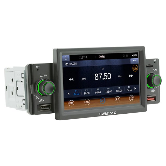 Single Din 5in Touch Screen For Apple CarPlay Car Stereo Radio MP5 Player BT