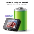 thumbnail image 4 of stanreset Mini MP3 Lecteur Audio Musique Numérique Rechargeable Portable de Poche Radio de Sport Course Extension 128G Enregistreur d'Image Noir 4G, 4 of 8