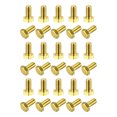 thumbnail image 1 of Unique Bargains Brass Hex Bolts, M6x12mm 30 Pack Fully Thread Grade 4.8 Machine Screws, 1 of 4