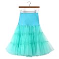 thumbnail image 2 of Birdeem Jupe Bouffante en Gaze Taille Haute Rétro d'Été à la Mode pour Femme Jupe de Fête, 2 of 6