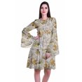 thumbnail image 1 of Moomaya Womens Long Sleeve Printed Knee Length Dress Flared Flowy Summer Dress, 1 of 6