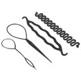 thumbnail image 3 of Yosoo 4PCS/9PCS Hair Styling Kit Hair Bun Maker Braiding Styling Disk Twist Tools Fine Hairdresser Magic Hair Clip Styling Pads Accessories Set for Making DIY Hair Styles, 3 of 10