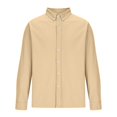 thumbnail image 3 of RXIRUCGD Chemise Blouse à Manches Longues pour Homme à Col Rabattu, Kaki, Taille : 2TG, 3 of 5