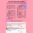 thumbnail image 4 of Scientific Calculator with Erasable Writing Board 240 Functions 2 Line LCD Display Foldable Financial Math, 4 of 8
