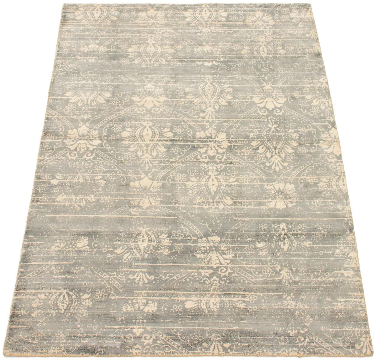 ECARPETGALLERY 5'0" x 7'4"  Transitional Galleria Hand-knotted Area Rug for Living Room, Dining Room and Bedroom in Grey