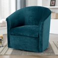 thumbnail image 4 of Comfort Pointe Elizabeth Fauteuil d'Appoint Pivotant en Microfibre Bleu Océan, 4 of 8