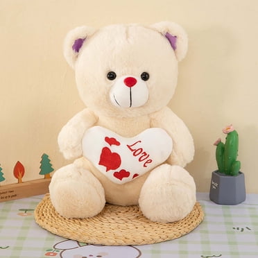 Ourson en Peluche Câlin - Animal en Peluche Ultra Doux avec Détails Brodés, Compagnon Câlin pour Enfants et Adultes, Déco de Chambre de Bébé Parfaite Ou Cadeau pour des Occasions Spéciales