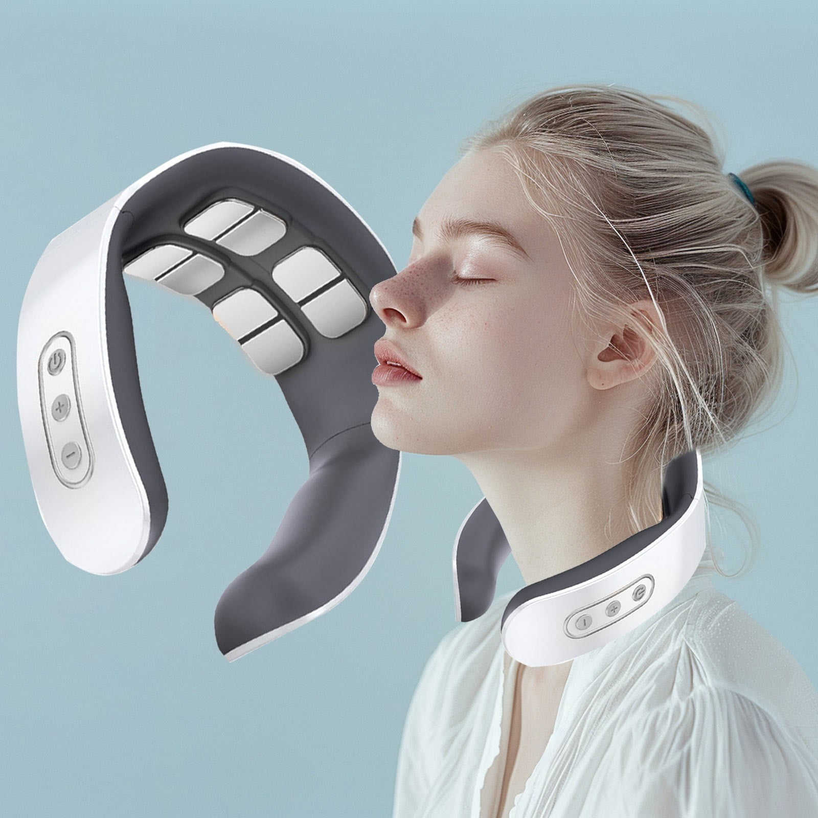 Suncoda Electric Massager, with Hot Compress Mode Cervical Spine 9 Gear Massage Modes Cervical Charging Neck and Shoulder for Elders/Friend/Adult