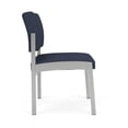 thumbnail image 2 of Pemberly Row Chaise d'Appoint Sans Accoudoirs pour Réception / Acier Argenté / Bleu, 2 of 5