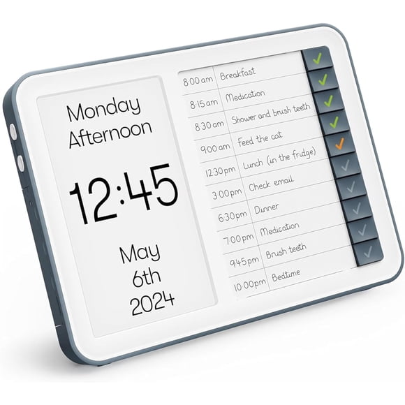 Relish Day Hub - Day Clock with Task Alerts, HD Large Screen Digital Calendar Clock with Large Number, Day, Date, Time for Seniors & People with Memory Loss - Open Box