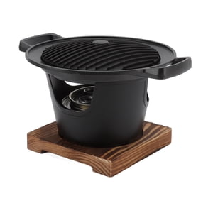 Barbecue de charbon de bois portable, Poêle de charbon sans bâton de bureau, Pouve de charbon à grille de barbecue, Coréen BBQ Grill, Tabletop sans fumée Grill pour cour pique-nique Randonnée voyageant