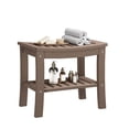 thumbnail image 2 of Yiwa Heavy-Duty Shower Bench, 20.6" HDPE Waterproof Bathroom Stool with Storage, 400 lb Weight Capacity, 2 of 7