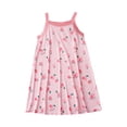thumbnail image 1 of Robe d'Été pour Fille, Robe Débardeur Sans Manches avec Imprimé de Cerises, Robe Décontractée Longueur Genou pour le Jeu, la Plage et les Fêtes, 1 of 4