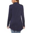 thumbnail image 4 of Wangsaura Cardigan Simple pour Femmes, Tricot Uni à Manches Longues, 4 of 6