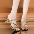 thumbnail image 1 of Cameland Women's Summer New Plus Size Medium And Round Head Rhinestones With Comfortable Sandals, 1 of 7