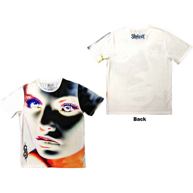 Slipknot Unisex Sublimation T-Shirt Adderall Face Inverted (Back Print)