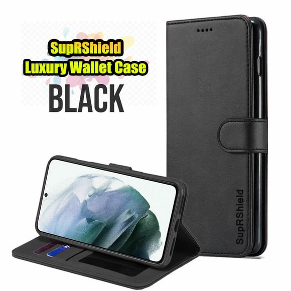 Samsung Galaxy S23 Ultra 5G Case Smart View Supershield Wallet Flip Cover - Black