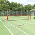 thumbnail image 1 of vidaXL Tennis Net Black and Red 400x100x87 cm Polyester, 1 of 5