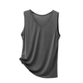 thumbnail image 1 of Oksale Débardeurs Modal pour Femmes Décontractés Doux Col Rond Sans Manches Haut d'Été Confortable Pyjamas Grande Taille pour la Maison 2026 Gris 4TG, 1 of 5