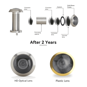 Trous de Perçage en Laiton Massif 220 Degrés pour Porte avec Embout de Perçage 16mm, 0.63 Pouce avec Intimité