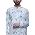 thumbnail image 3 of Atasi Designer Kurta Pajama For Men Printed Angrakha Kurta Set Summer Clothing, 3 of 3