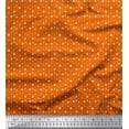 thumbnail image 1 of Soimoi Orange polyester Crepe Fabric Line & Circle Geometric Fabric Prints By Yard 42 Inch Wide, 1 of 3