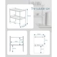 thumbnail image 3 of Shantton 2 Pack Kitchen Cabinet Shelf Counter Organizer Rack Pantry Storage Bathroom Bedroom Office Table Desk Space Saving Steel Frame Stackable Rust Resistant Non Slip White, 3 of 6