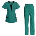 thumbnail image 1 of Women's Scrubs Set Scrub Top and Pants Scrubs Set, 1 of 3