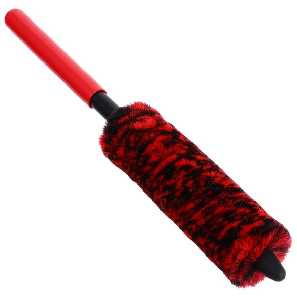 SHOWERORO Car Wheel Brush in Red with Soft Bristles for Tire Cleaning and Easy Grip Design