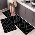 thumbnail image 4 of Aqestyerly Kitchen Mat Set 2pcs Cushioned Waterproof Anti-Fatigue Kitchen Floor Rugs Non-Slip Standing Desk Mat for Office Home HWRETIE, 4 of 7