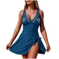 thumbnail image 2 of Ailaofu Maillots de Bain une Pièce pour Femmes à Contrôle du Ventre, Croisés Rehausseur, Robe de Bain Froncée 2026, 2 of 5