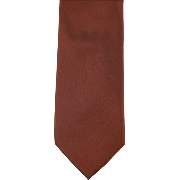 Alfani Mens Solid Silk Self-tied Necktie, Brown, One Size