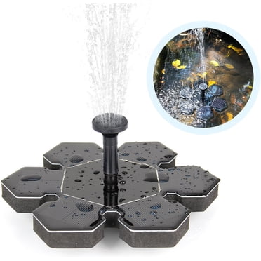 Solar Fountain, Solar Pond Pump Outdoor Water Pump Solar Pump with 1.4W Monocrystalline Solar Panel Fountain, Floating Decoration for Garden, Bird Bath, Fish Tank, Small Pond