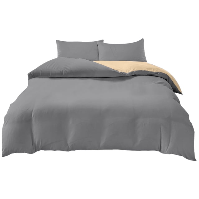 B 4 Piece Bedding Set Includes Comforter Cover Flat Sheet And Pillowcases For Standard Queen Size Bed Soft Breathable Polyester Material Easy Care Machine Washable Weight 1.98 Pounds
