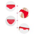thumbnail image 2 of Bas de Bikini en Silicone pour Femme, Culotte de Soutien Sans Coutures, Maillot de Bain, Rouge, 2 of 6