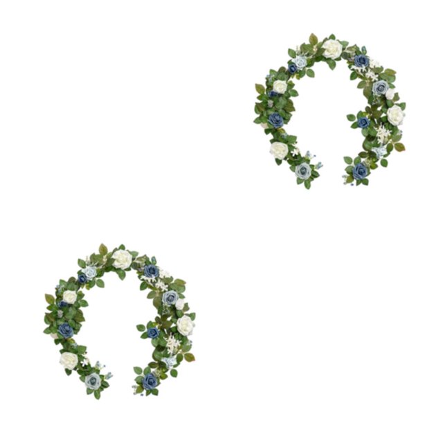 Wweixi Add Touch Of Beauty With Artificial Rose For Any Occasion Backdrop Arch Flowers Cloth Artificial Flowers Low Maintenance blue 2Set