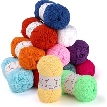 Fuebueo Clearance Yarn for Crocheting,Multicolor Crochet Yarn Colorful Knitting Yarn Starter Crochet Kit Yarn Bulk for Halloween Adults Craft Project