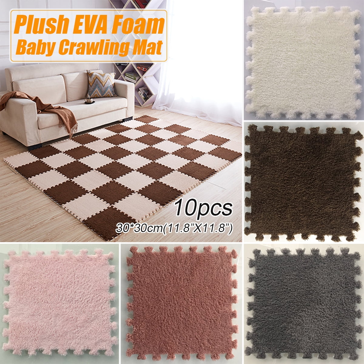 Tapis Puzzle Bébé – 16 Dalles Mousse EVA 30x30x1 Cm – Motifs Animaux – éducatif – Dès 1 An
