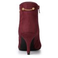 thumbnail image 3 of Unique Bargains Women's Pointy Toe Zipper Stiletto Heeled Ankle Booties, 3 of 6