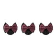 thumbnail image 2 of Decodeary Professional Hair Plate Mesh Pocket Practical Snood Net Elegant And Professional Two Bows-wine red 3Set, 2 of 6