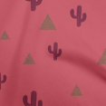 thumbnail image 1 of oneOone Coton Popeline Rouge Tissu Plante Cactus avec Robe Géométrique Tissu Matériel Tissu Imprimé par la Cour 42 Pouces de Large, 1 of 4