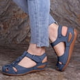 thumbnail image 2 of Mepaouo Womens Arch Support Orthopedic Sandals Closed Toe Ankle Strap Summer Hollow out Wedge Shoes, 2 of 7