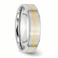 thumbnail image 4 of Cobalt 14k Gold Inlay Satin and Polished 6mm Band Size 9.5, 4 of 6
