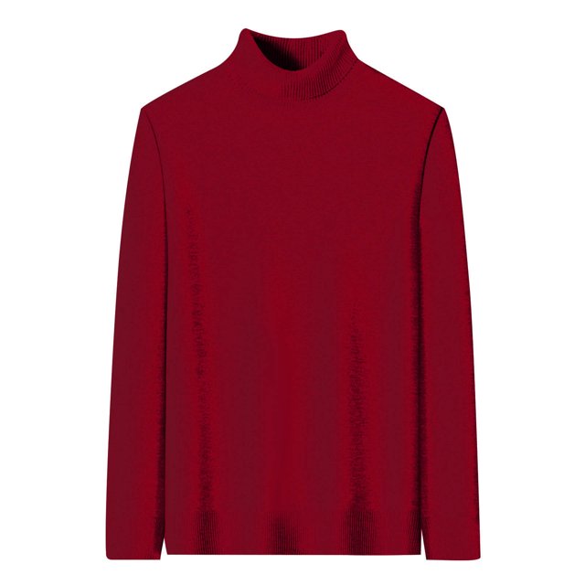 Pisexur Chandails Hommes Doux et Confortables Chandails d'Automne Hommes Chandail à Manches Longues Col Roulé Tricot Chandail de Base Chaud Chandail Uni Rouge, TG