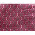 thumbnail image 4 of oneOone Georgette Viscose Fabric Curve & Circle Block Print Fabric By The Yard 42 Inch Wide, 4 of 4