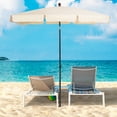 thumbnail image 2 of Outsunny 6.5x4ft Rectangle Patio Umbrella Aluminum Tilt Adjustable, Beige, 2 of 10