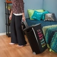 thumbnail image 2 of Sterilite Ultra Wheeled Laundry Hamper, Plastic Clothes Bin, Black, 3 Pack, 2 of 4