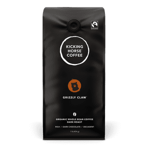 Kicking Horse Coffee - Griffe grizzli - Rôtissement foncé - 454g Haricot entier